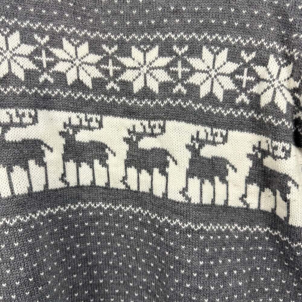 POL Nordic Snowflake Reindeer Holiday Christmas Sweater Size L - Picture 2 of 6